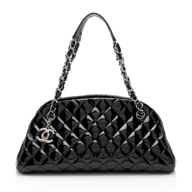 Chanel Patent Leather Just Mademoiselle Bowler Bag (SHF-xTHbdI)