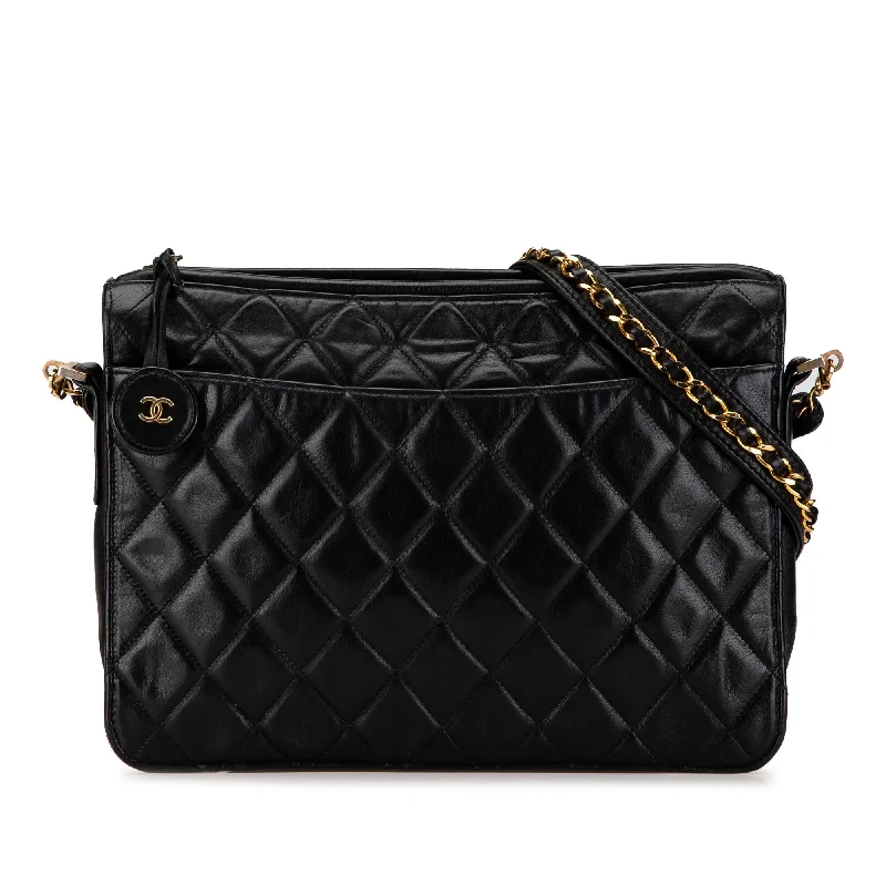 Chanel Quilted Lambskin Chain Crossbody (SHG-eCHc5i)