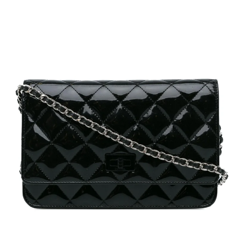 Chanel Quilted Patent Reissue 2.55 Wallet on Chain (SHG-dRKON7)