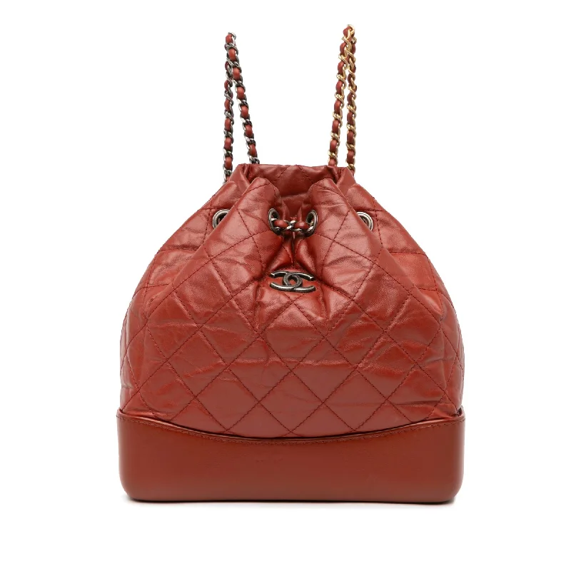 Chanel Small Aged Calfskin Gabrielle Backpack (SHG-8ZCvnd)