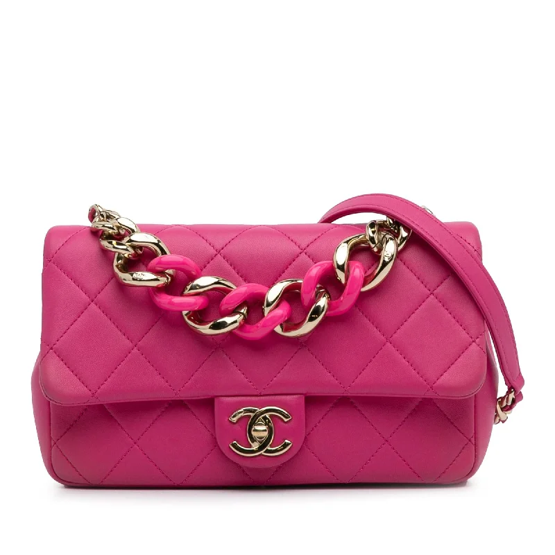 Chanel Small Lambskin Elegant Chain Single Flap (SHG-Ev5zBc)