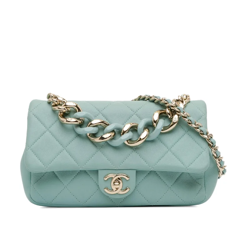 Chanel Small Lambskin Elegant Chain Single Flap (SHG-pDax0T)