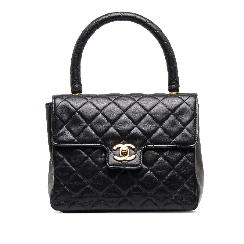 Chanel Small Lambskin Kelly Top Handle Bag (SHG-vYxH1m)