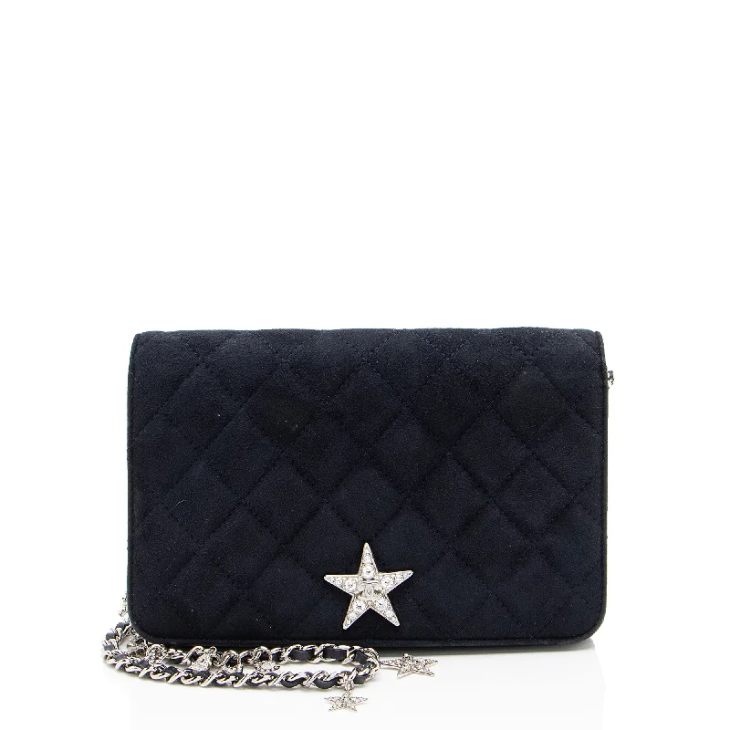 Chanel Suede Cocostellar Wallet on Chain (SHF-L5SPDP)