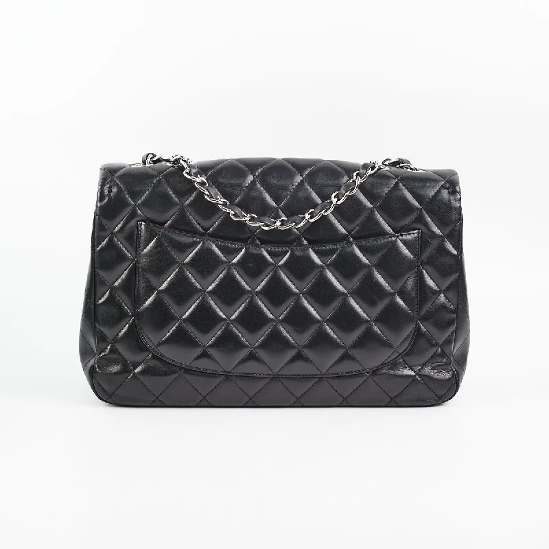 Chanel Black Jumbo Single Flap Black