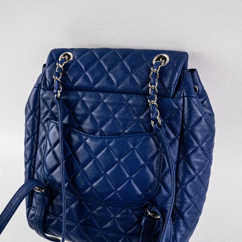 Chanel Small Urban Spirit Lambskin Blue Backpack