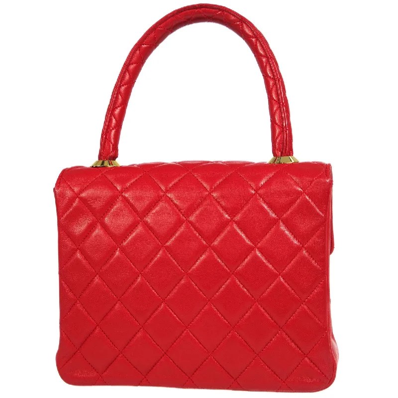 Chanel * Handbag Red Lambskin