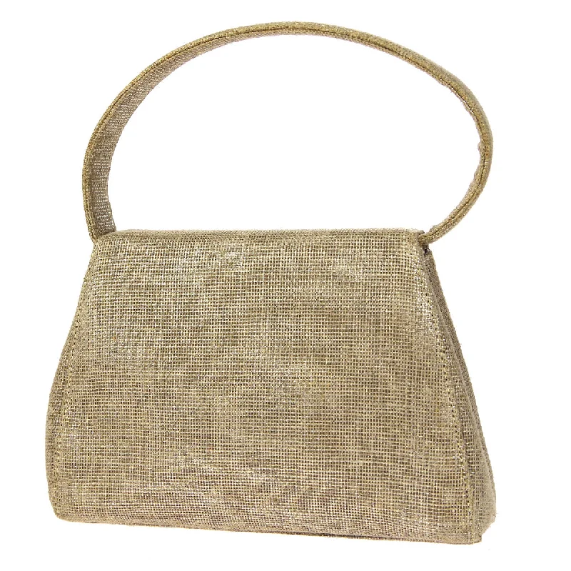 CHANEL 1997-1999 Round Flap Handbag SHW Beige Canvas