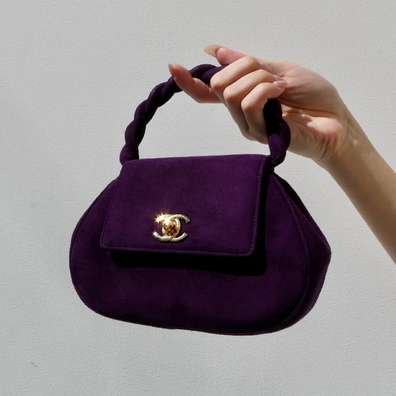 CHANEL * 1996-1997 Handbag Purple Suede