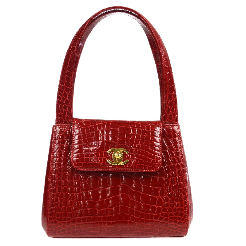 CHANEL * 1997-1999 Handbag Crocodile Red