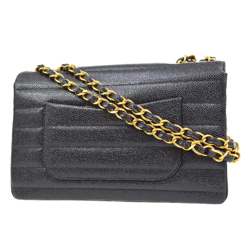 CHANEL 1994-1996 Large Horizontal Classic Single Flap 24842