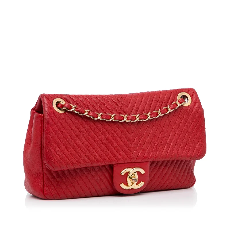 Chanel Chevron Lambskin Single Flap (prH5uG)