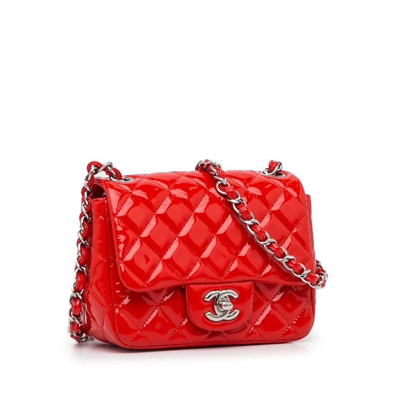 Chanel Classic Mini Square Patent Leather Single Flap (tPyR6G)