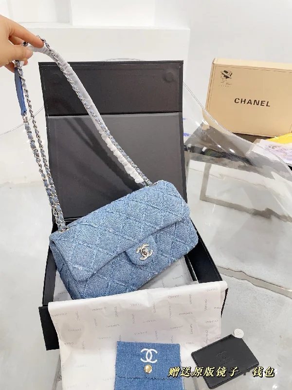 Chanel denim shoulder bag crossbody bag