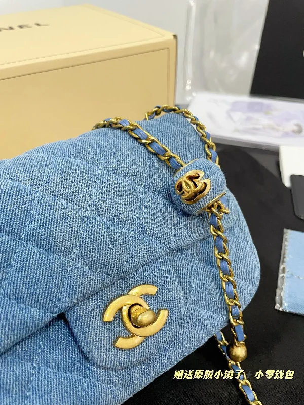 Chanel denim shoulder bag crossbody bag