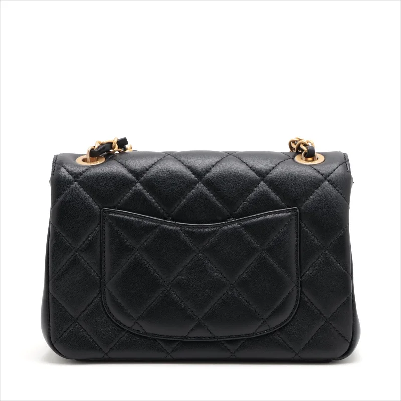 Chanel Matrasse  Single Flap Single Chain Bag Black G AS3731