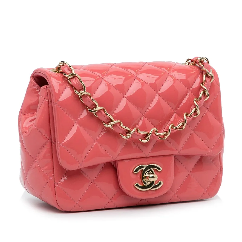 Chanel Mini Patent Classic Square Single Flap (bw2LAp)