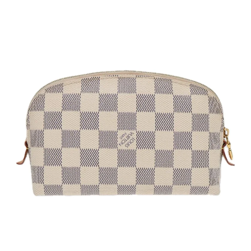 LOUIS VUITTON Damier Azur Pochette Cosmetic PM Pouch N60024 LV 84685