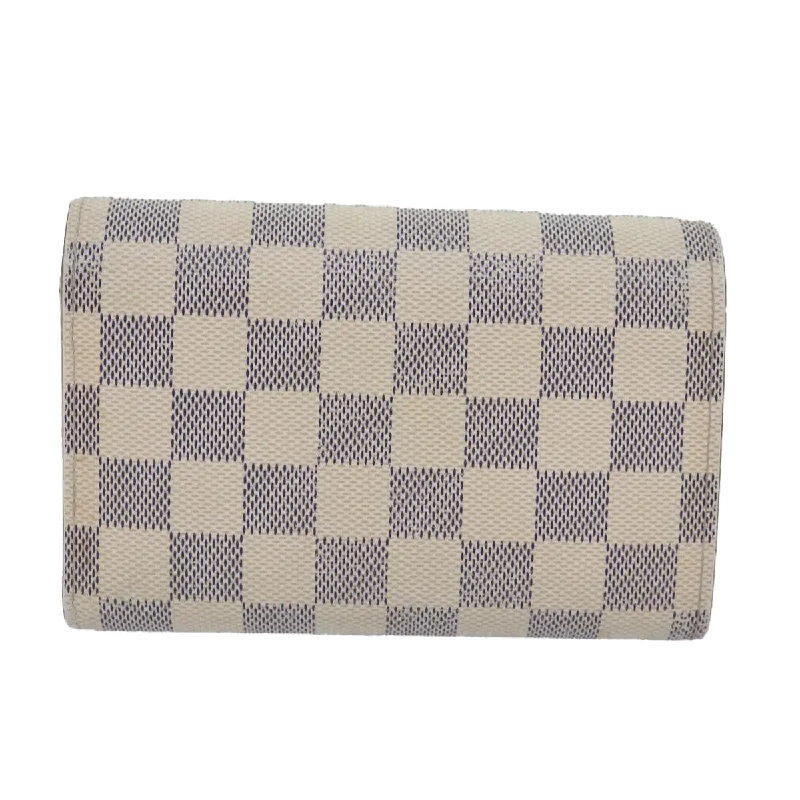 LOUIS VUITTON Damier Azur Portefeuille Alexandra Wallet N63068 LV 87727