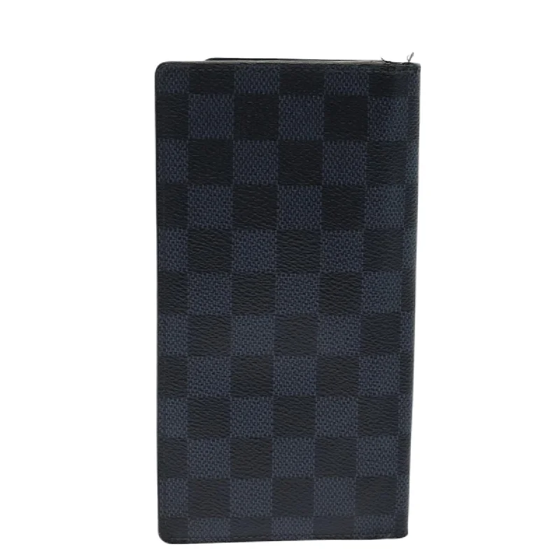 LOUIS VUITTON Damier Cobalt Brazza Portefeuille Long Wallet N63243 ar12423