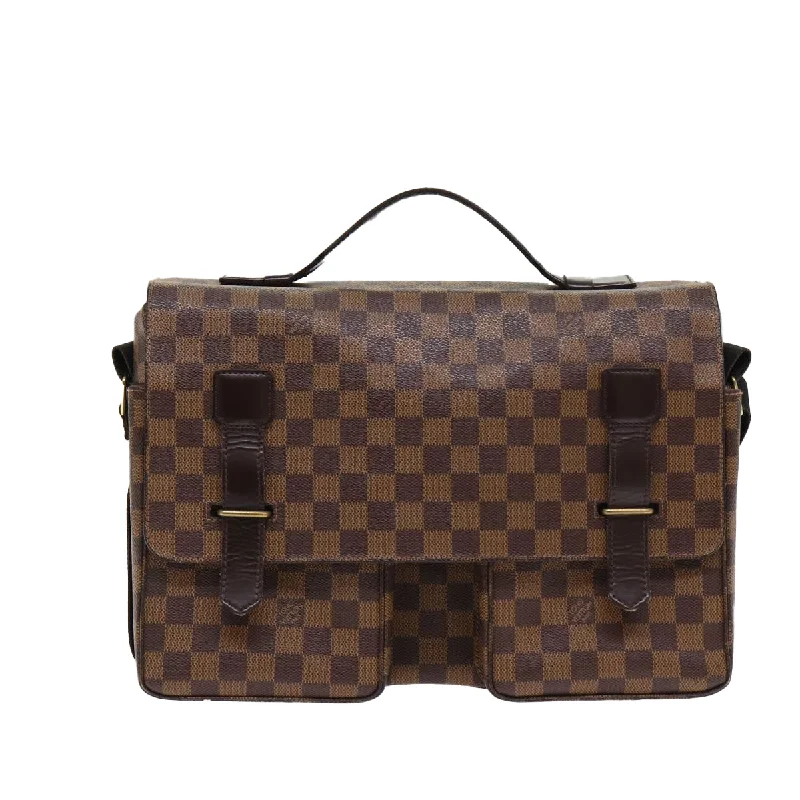 LOUIS VUITTON Damier Ebene Broadway Shoulder Bag N42270 LV yb664