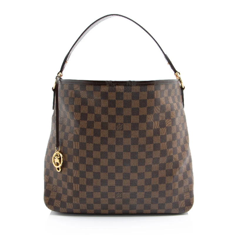 Louis Vuitton Damier Ebene Delightful MM Shoulder Bag (SHF-BIQzOW)