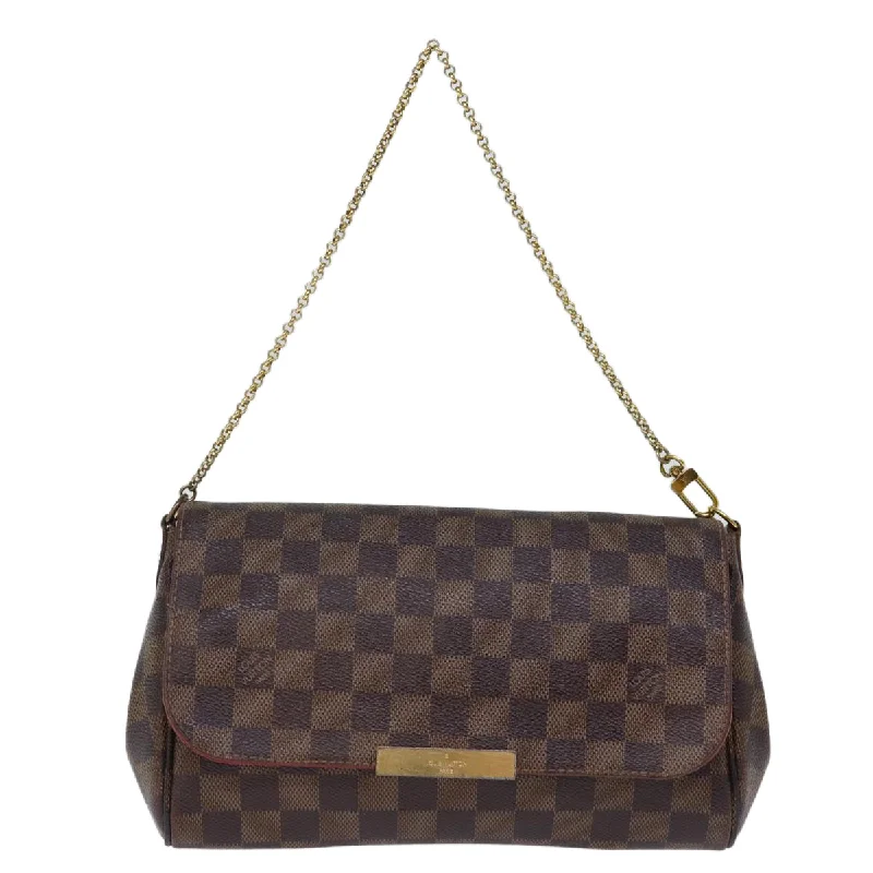 LOUIS VUITTON Damier Ebene Favorit MM Shoulder Bag 2way M41129 LV yk12250