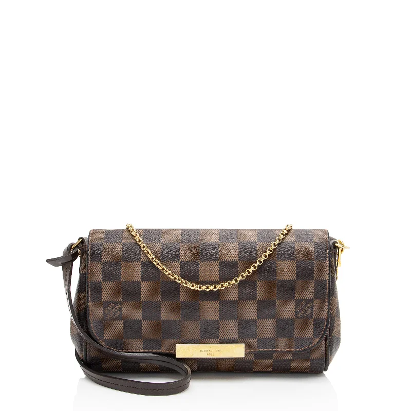 Louis Vuitton Damier Ebene Favorite PM Shoulder Bag (SHF-jGHVW8)