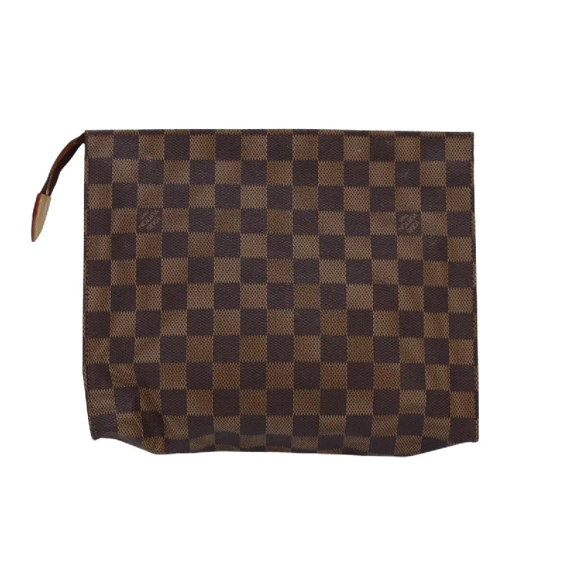 LOUIS VUITTON Damier Ebene Poche Toilette 26 Pouch N47543 LV 84848