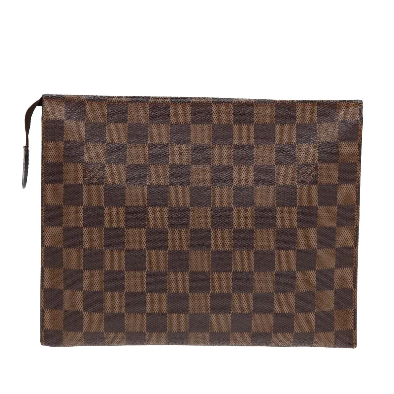 LOUIS VUITTON Damier Ebene Poche Toilette 26 Pouch N47543 LV 85211