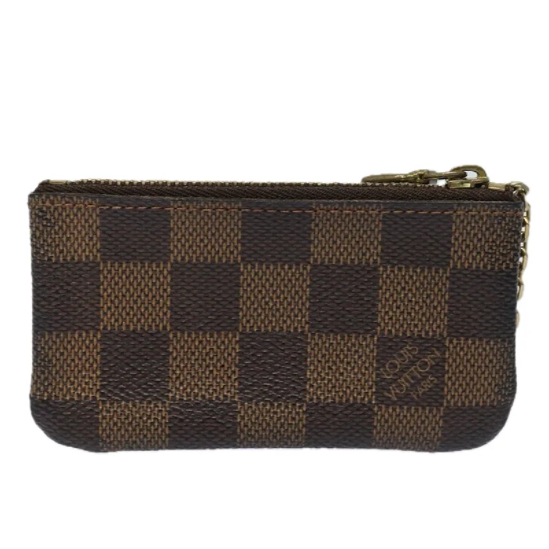 LOUIS VUITTON Damier Ebene Pochette Cles Coin Purse N62658 LV ac3080