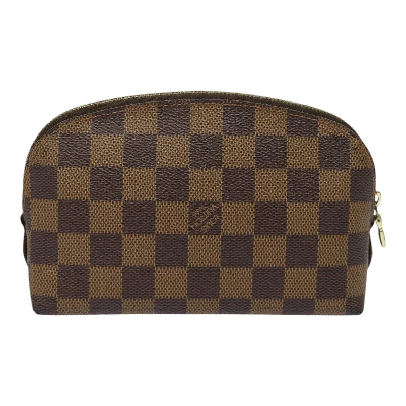 LOUIS VUITTON Damier Ebene Pochette Cosmetic PM Pouch N47516 LV 84872