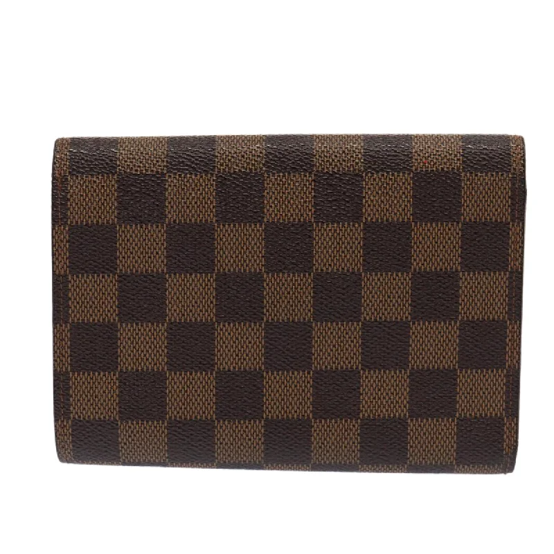 LOUIS VUITTON Damier Ebene Porte Tresor Etui Papie Wallet N61202 LV 78108