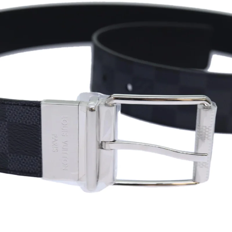 LOUIS VUITTON Damier Grafitte Ceinture Print 40MM Belt 44.1" M9156 ac3180