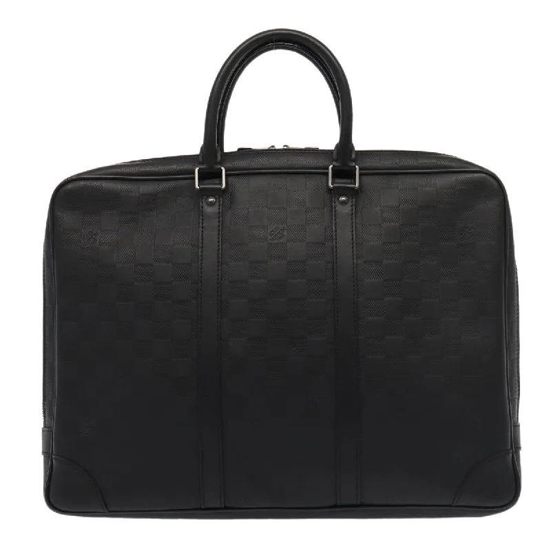 LOUIS VUITTON Damier Infini Porte Documents Voyage Bag Black N41146 ep5166