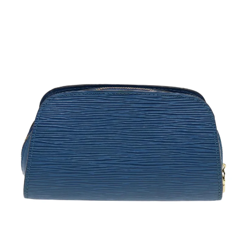 LOUIS VUITTON Epi Dauphine PM Pouch Blue M48445 LV 86069