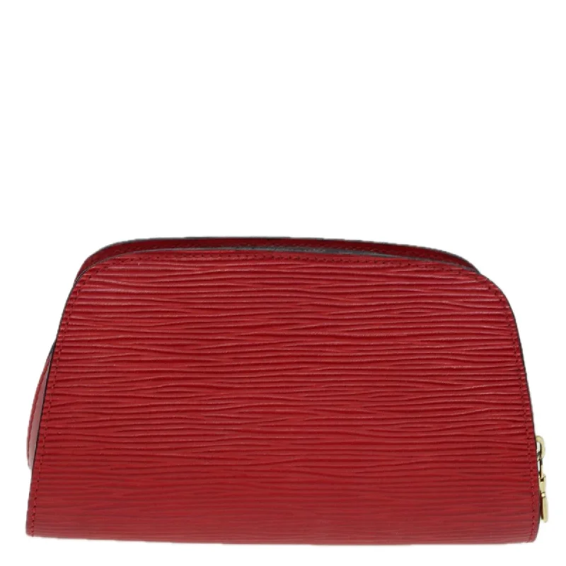 LOUIS VUITTON Epi Dauphine PM Pouch Castilian Red M48447 LV ti1951