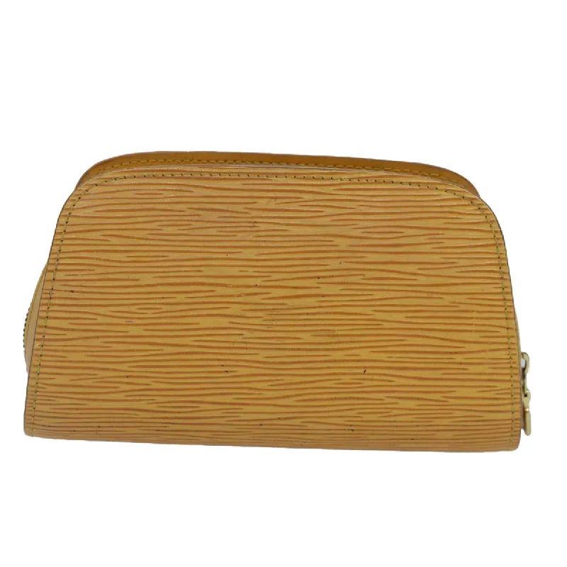 LOUIS VUITTON Epi Dauphine PM Pouch Yellow M48449 LV 87732