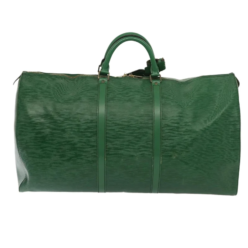 LOUIS VUITTON Epi Keepall 60 Boston Bag Green M42944 LV 85274