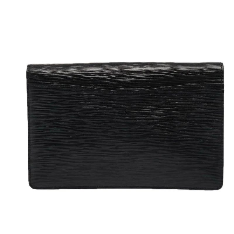 LOUIS VUITTON Epi Montaigne 27 Clutch Bag Black M52652 LV yk14008