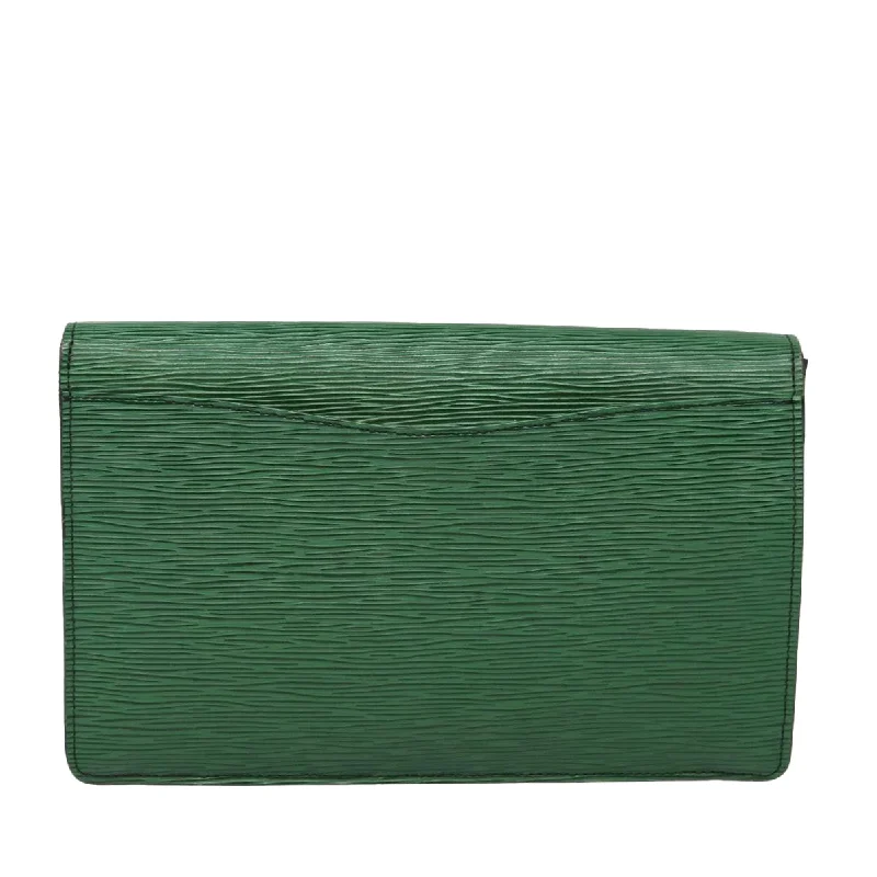 LOUIS VUITTON Epi Montaigne 27 Clutch Bag Green M52654 LV 87962