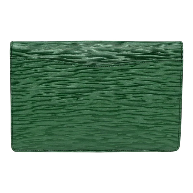 LOUIS VUITTON Epi Montaigne 27 Clutch Bag Green M52654 LV ep5317