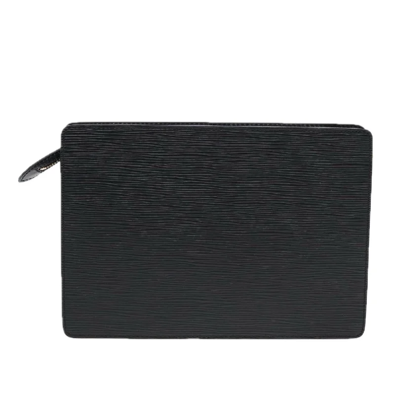 LOUIS VUITTON Epi Pochette Homme Clutch Bag Black Noir M52522 LV 87065