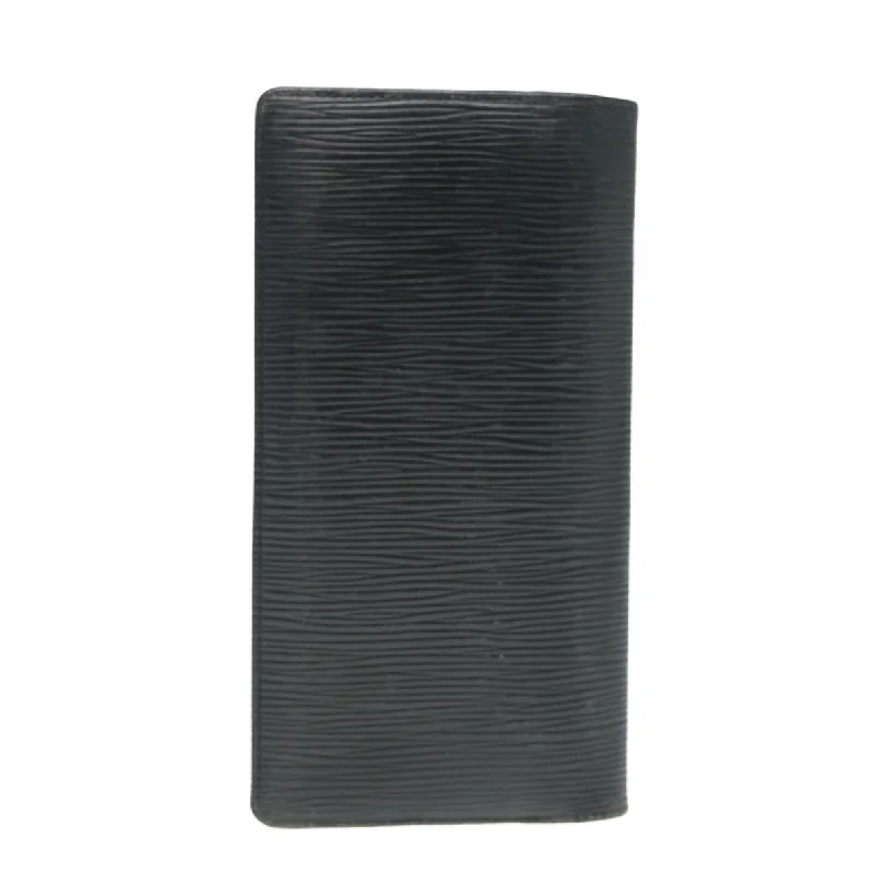 LOUIS VUITTON Epi Portefeuille Brazza Long Wallet Black M60622 LV bs16921