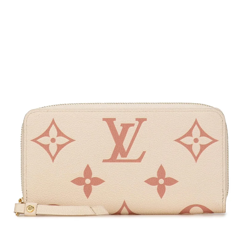 Louis Vuitton Monogram Bicolor Empreinte Giant Zippy Wallet (SHG-05dN2T)