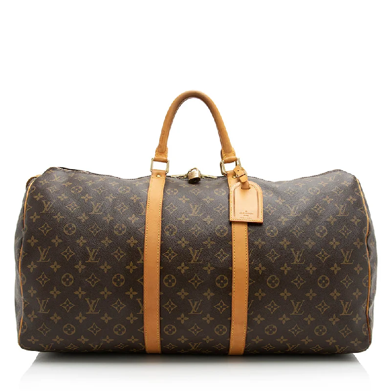 Louis Vuitton Monogram Canvas Keepall 55 Duffle Bag (SHF-22928)