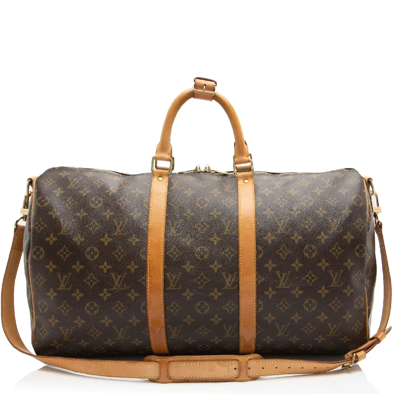 Louis Vuitton Monogram Canvas Keepall Bandouliere 50 Duffle (SHF-krYMXW)