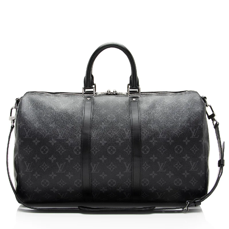 Louis Vuitton Monogram Eclipse Keepall Bandouliere 45 Duffle (SHF-FCUnvC)