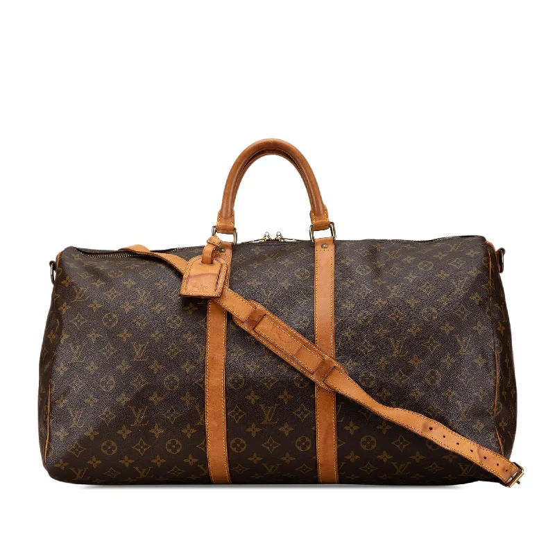 Louis Vuitton Monogram Keepall Bandouliere 55 (SHG-maXe0N)