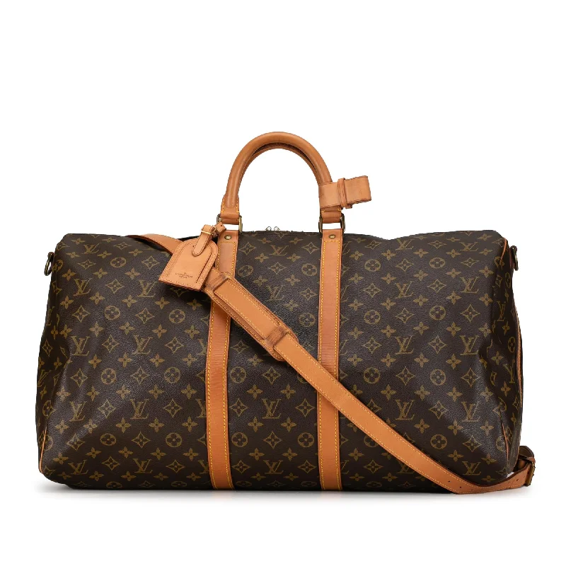 Louis Vuitton Monogram Keepall Bandouliere 55 (SHG-QzZsJf)